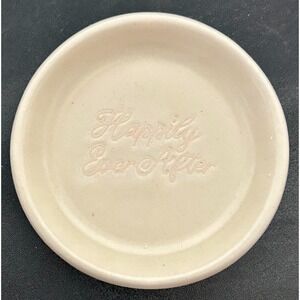 LOT OF 27 - HAPPILY EVER AFTER‎ Cream Ceramic Wedding Ring Dish 3" Diameter